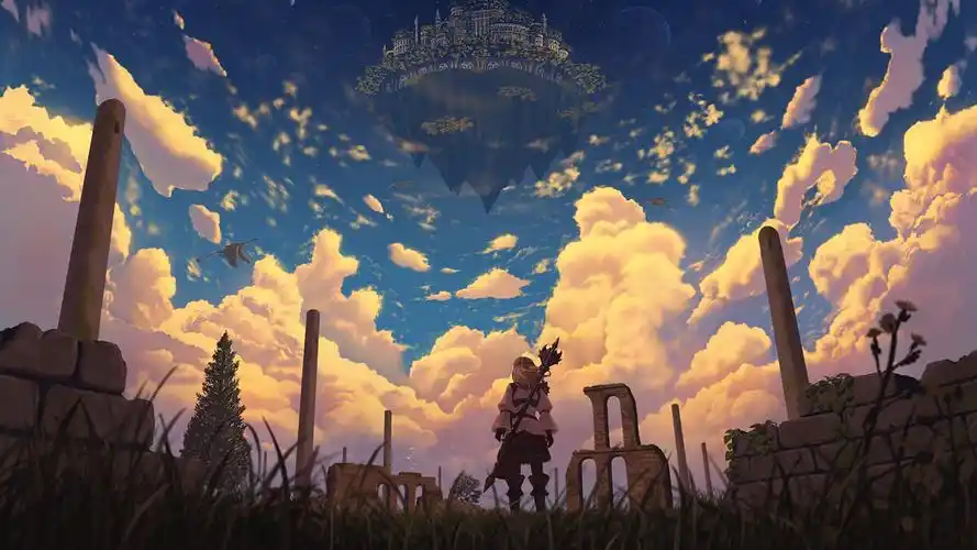 二次元动漫插画场景图片桌面壁纸