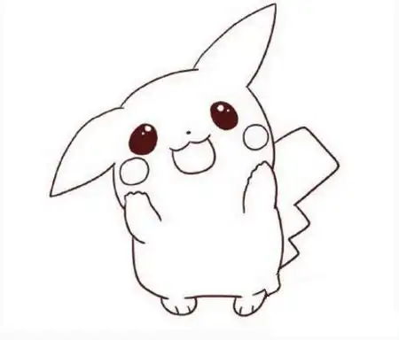 宠物小精灵皮卡丘简笔画卡通动漫简笔画皮卡丘简笔