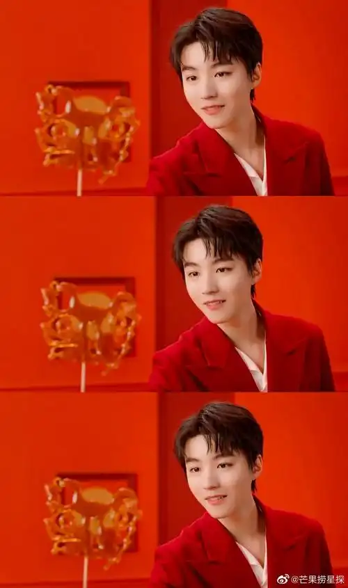 王俊凯 | cl中国新年大片 红西装 红场景,新年氛围感太强了