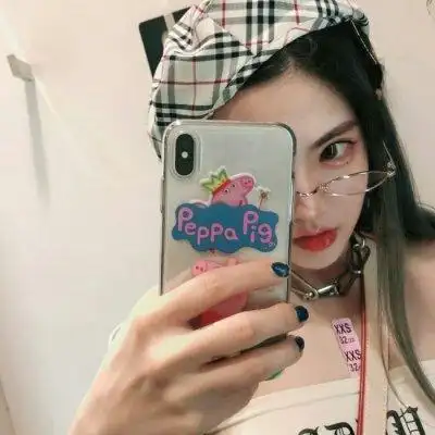 qq头像女生手机挡脸高清好看用手机挡脸女生头像图片