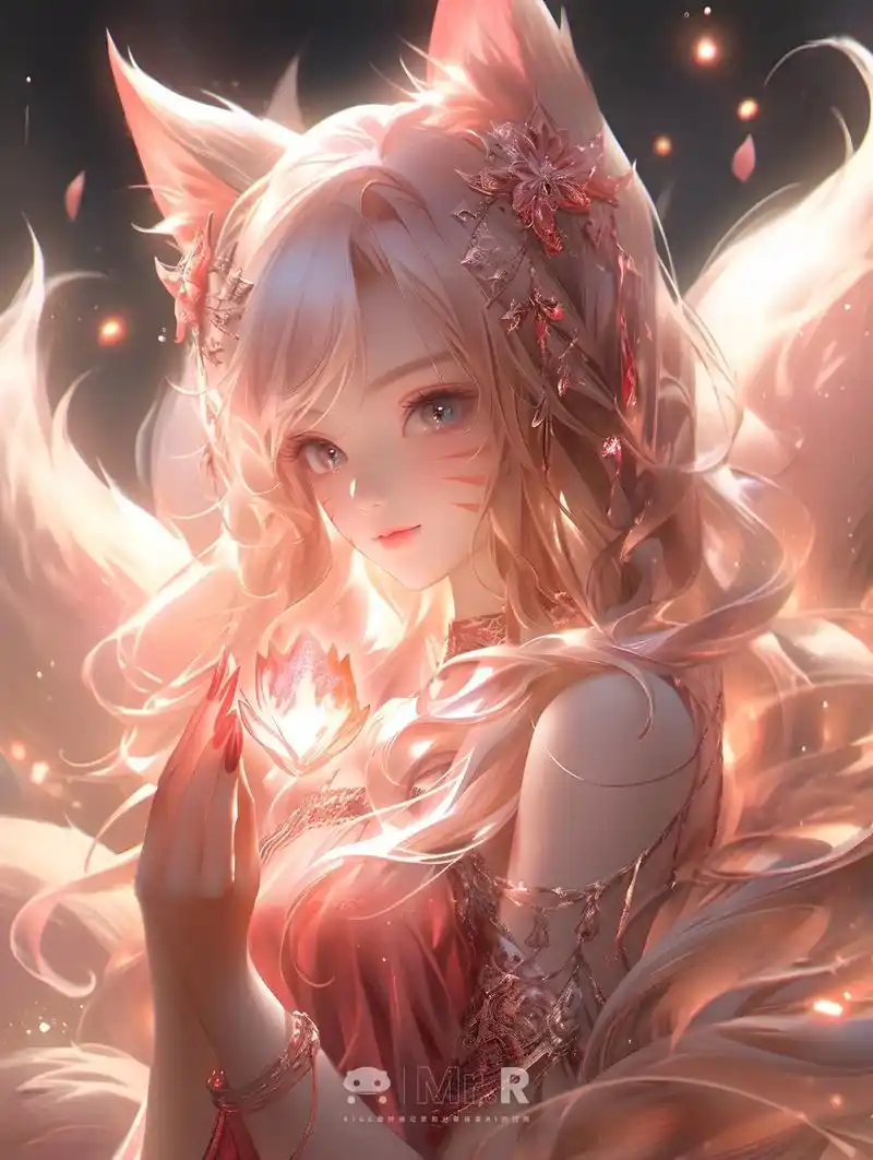 九尾系列-ai绘画96.#妲己 #王者荣耀 #妲己九尾狐皮肤 - 抖音