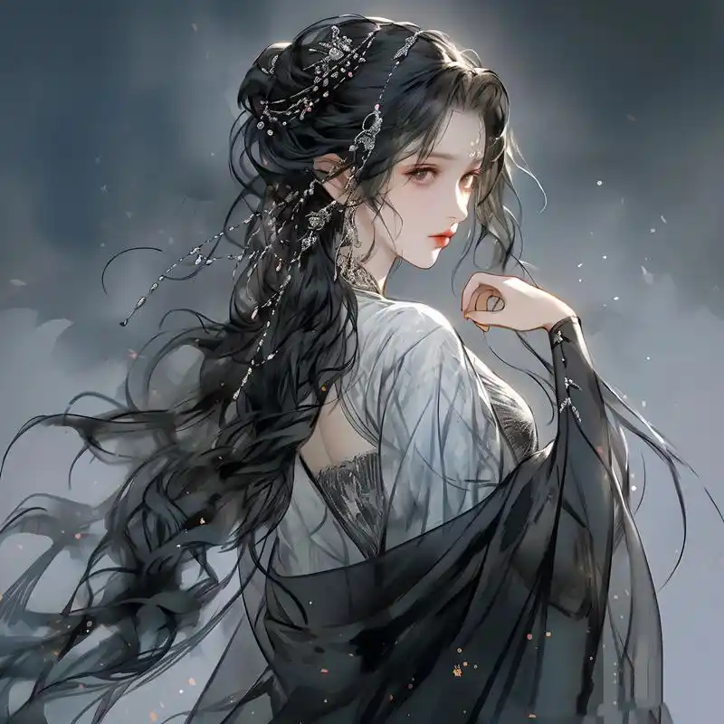 ▏古风女生头像 黑色,也许很多人认为代表冷酷, 其实在我看来,黑色是