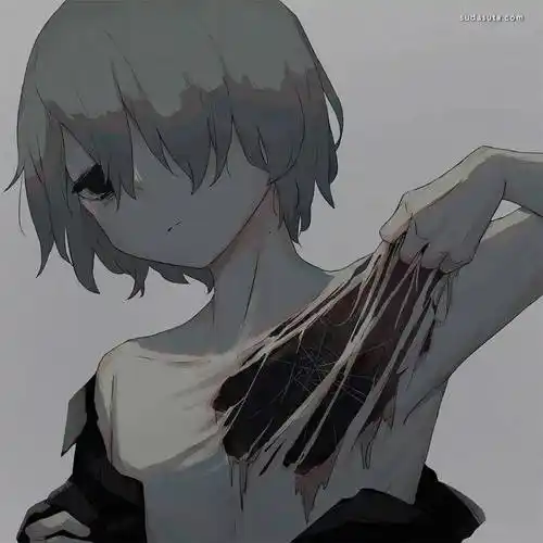 致郁风丧系插画暗黑头像壁纸