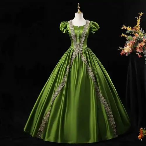 欧洲中世纪宫廷礼服复古合唱简约女士公主裙大小姐服装法式演出服