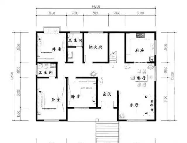 乡村一层房屋设计专为父母设计的养老房
