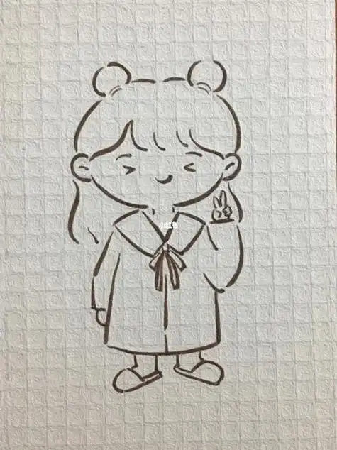 手帐简笔画q版小女孩人物简笔画大全可爱的小女孩怎么画小女孩简笔画