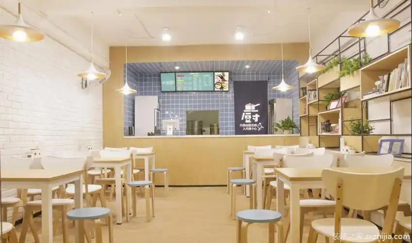 中原区35平方湖南米粉店装修效果图