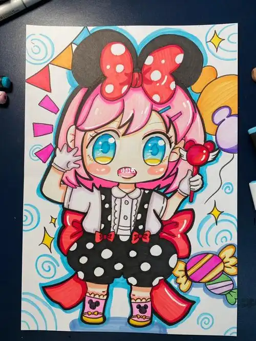 动漫q版马克笔手绘少儿美术