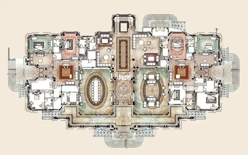 豪宅  #庄园别墅  #平面布局