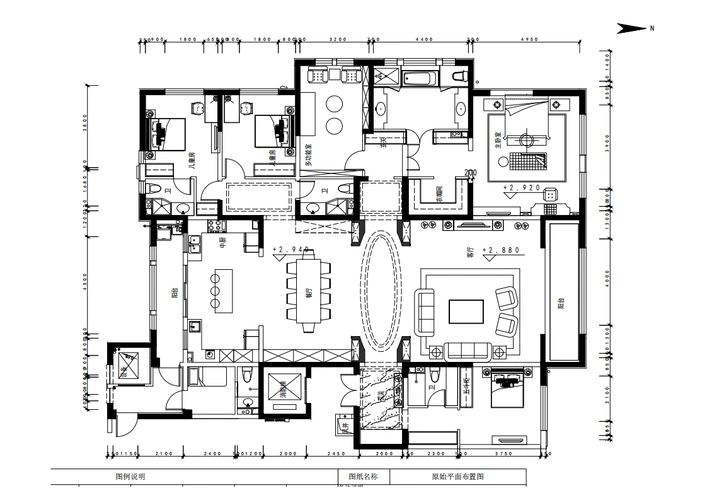 孔雀城大公馆-350平米-欧式-装修效果图