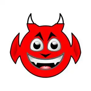 哥特式恶魔小鬼像女巫头像卷发和四眼哥特式恶魔小鬼像女巫头像卷发和