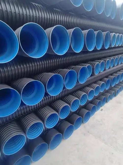hdpe双壁波纹管dn200污水管排水管市政污水管道波纹排水管 奔新农 dn