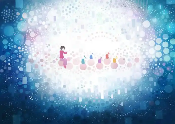 音符鸟 p站 二次元 插画 半抽象 壁纸 梦幻