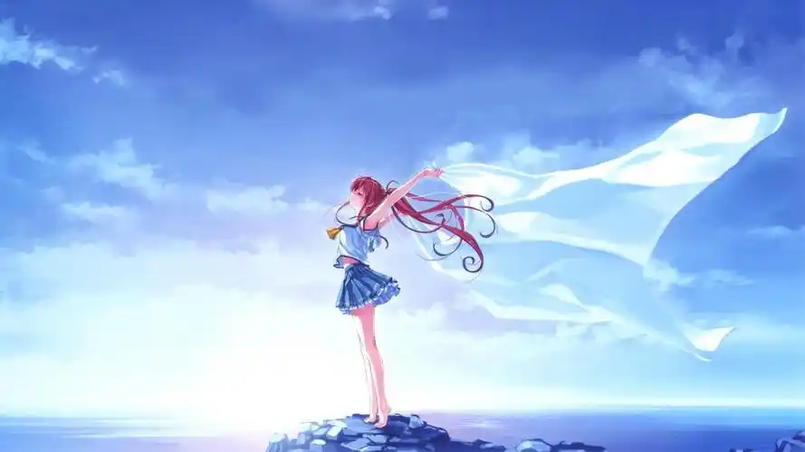 深蓝色的天空和纯白色的翅膀全高清壁纸和背景图像