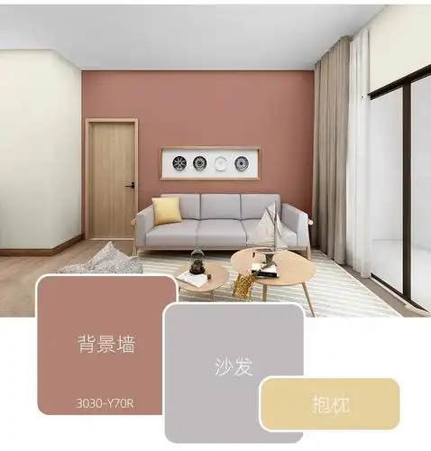 6款客厅沙发背景墙乳胶漆配色方案拯救全屋颜值