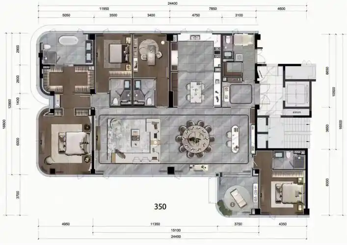 江河汇类住宅一线江景大平层
