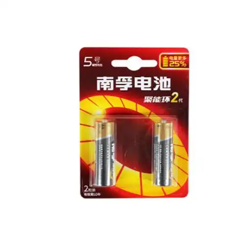 南孚nanfulr62b聚能环无汞5号碱性电池2粒装