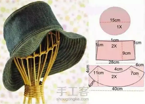 女士帽子裁剪图,有需要的赶紧收藏关注喽