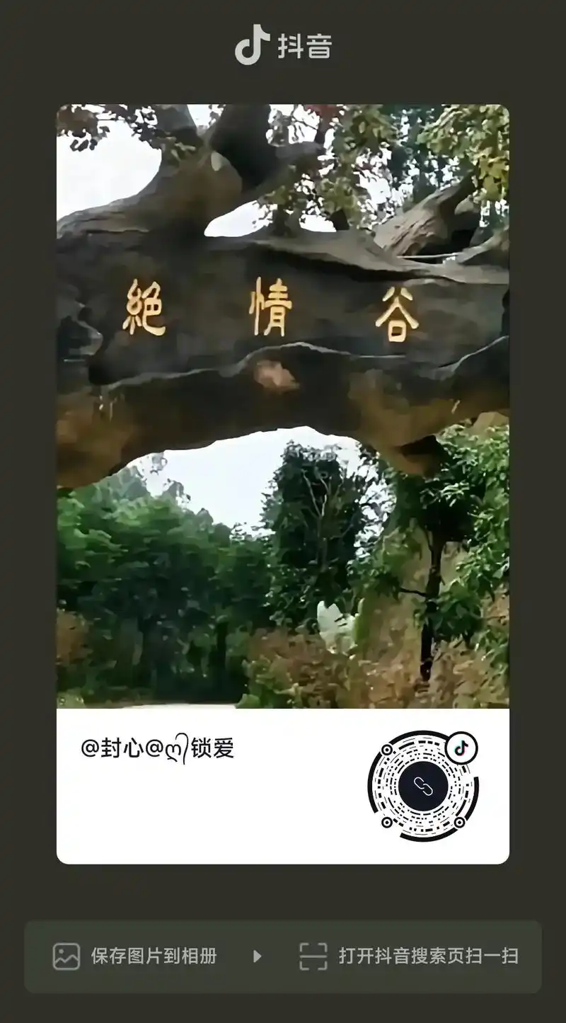 保存图片到相册 绝情谷 抖音 @封心@ 锁爱 打开抖音搜索页 - 抖音