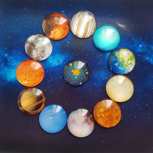 星球八大行星胸章徽章十二星座别针胸针ins风原宿星空包包饰品