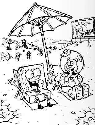 海边拾贝简笔画