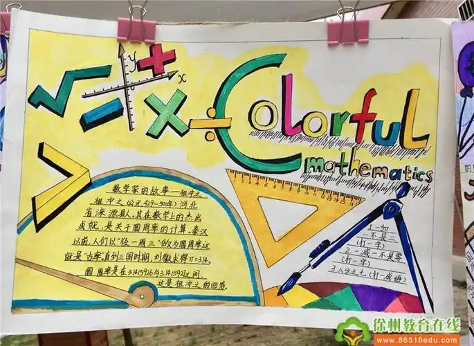 数学六宫格漫画手抄报小学六年级手抄报