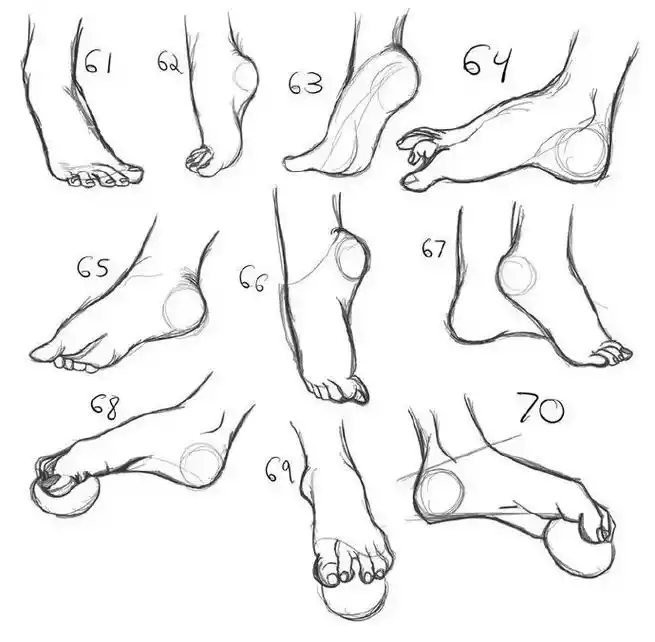 脚画法(二)#零基础学画画 #一起学画画 #临摹 #艺术在抖 - 抖音