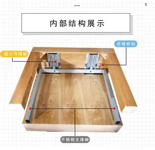 折叠餐桌家用多功能小户型隐形伸缩餐边柜省空间长方形电磁炉饭桌