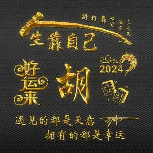 姓氏头像第913期,2024人生靠自己金属励志签名头像,请查收_评论_公众