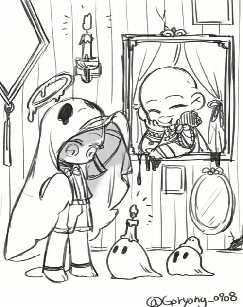 q版天使与恶魔人物动态姿势参考