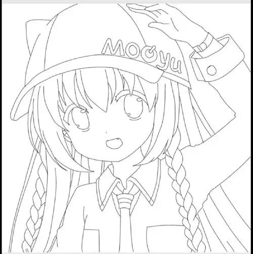 家人们,好看的动漫人物的线稿.9090