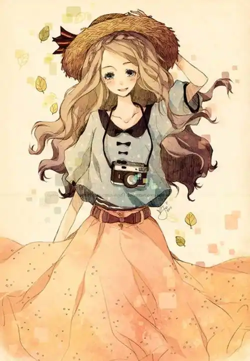 水彩画人物卡通 卡通动漫人物插画