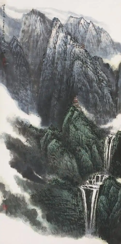 作品欣赏出版有《王文芳山水画选》等四种个人画集.