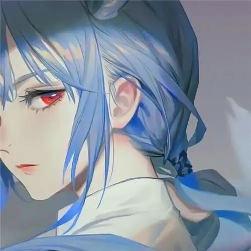 动漫温柔蓝色头像女生高清图片