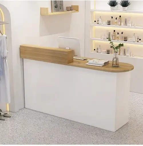 收银台柜台简约服装店收银台简约现代收银桌柜台美容院理发店小吧台