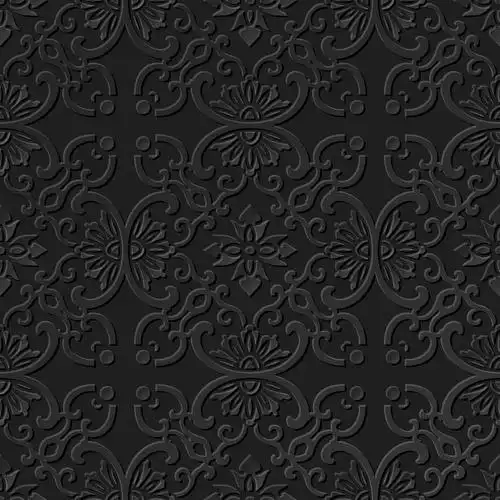 黑色花纹镂空背景