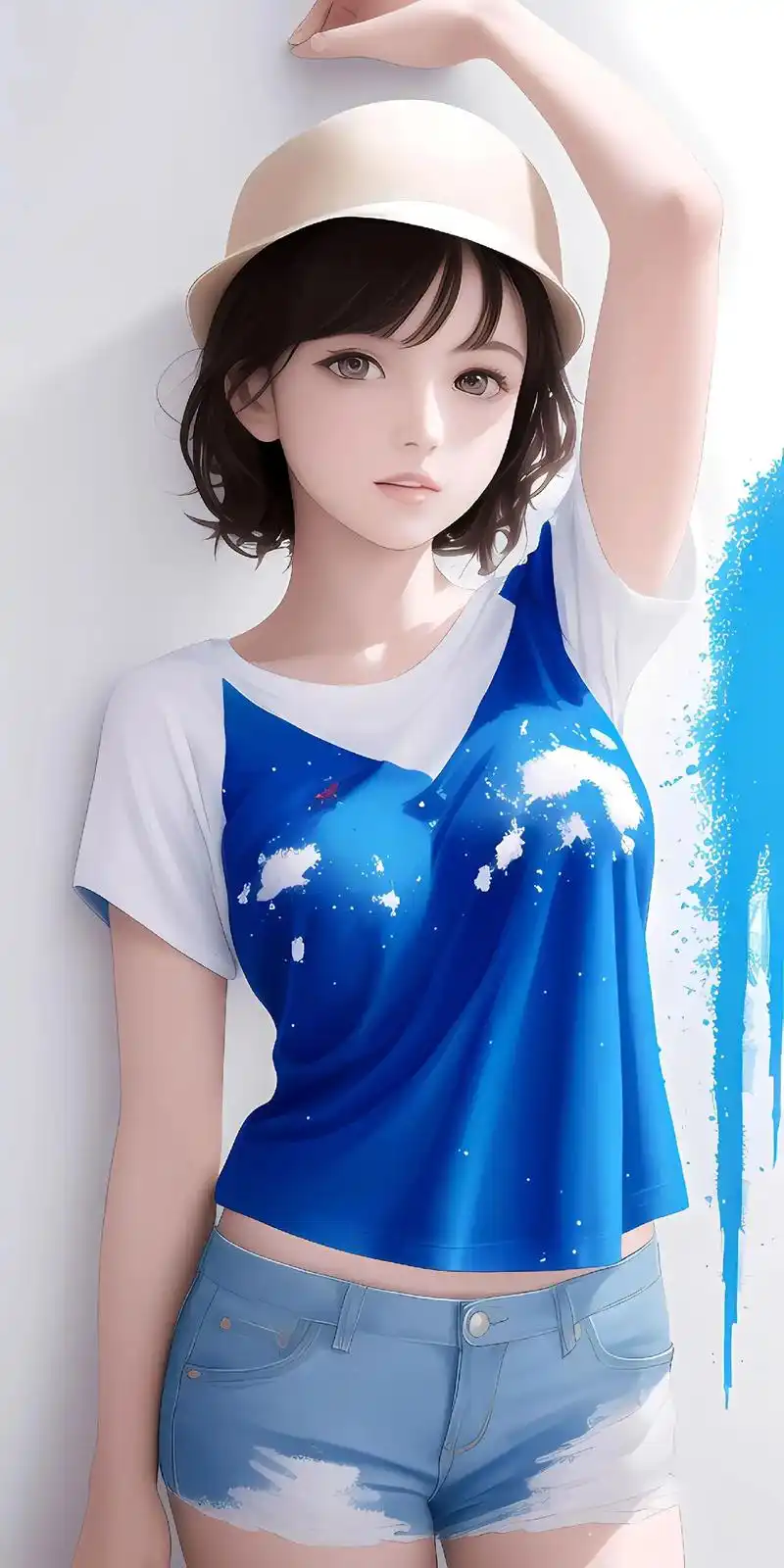 4k全面屏壁纸涂鸦少女4