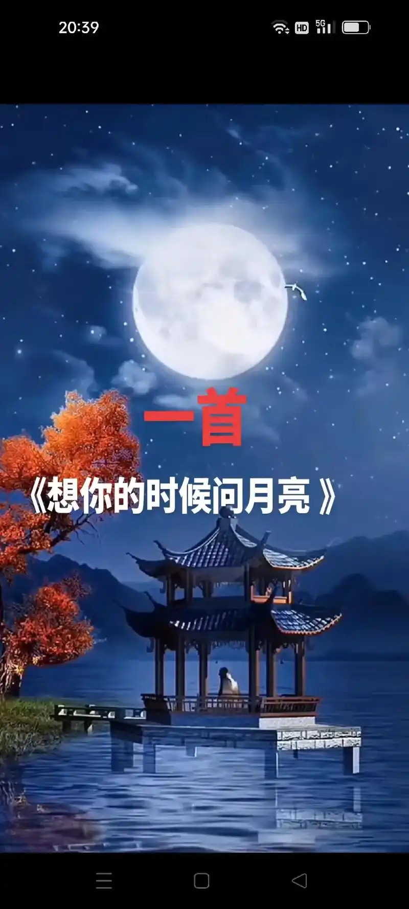 一首《想你的时候问月亮》送给对面的朋友,希望你们能喜欢#降温 - 抖