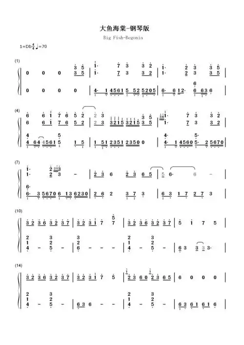 跪求大鱼海棠双手简谱(钢琴曲简谱)要全部哦……谢谢了05 你问我答