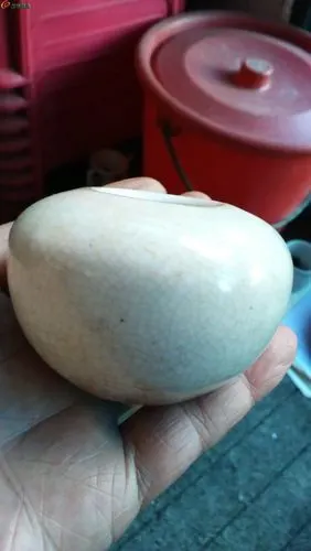 老白瓷开片水盂 - 历代陶器瓷器 - 古泉社区