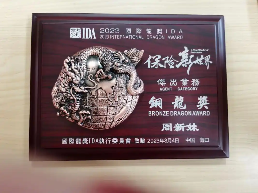 今天收到ida国际龙奖的奖杯96 - 抖音