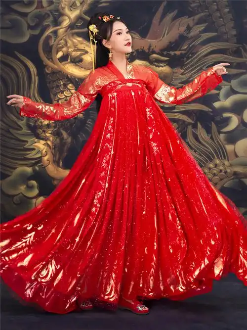 【芸兰阁—翎星】原创汉服女齐胸襦裙女汉服仙女红色非古装