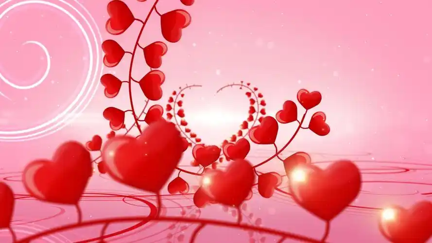 唯美浪漫爱心藤蔓蔓延缠绕片头