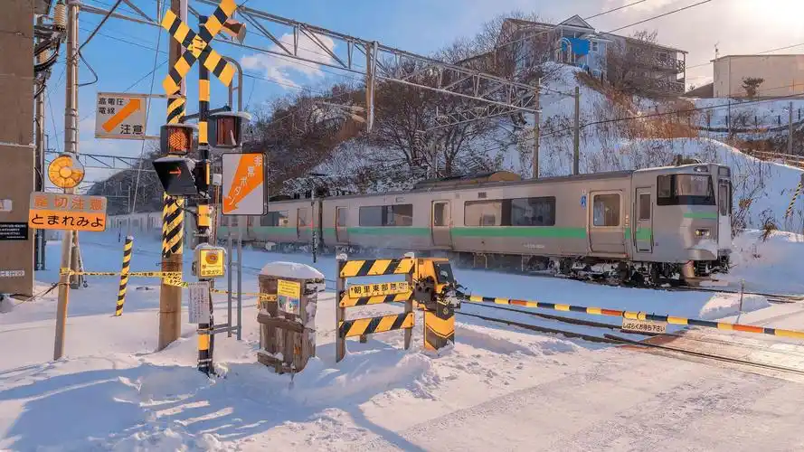 日本朝里冬日绝美风光