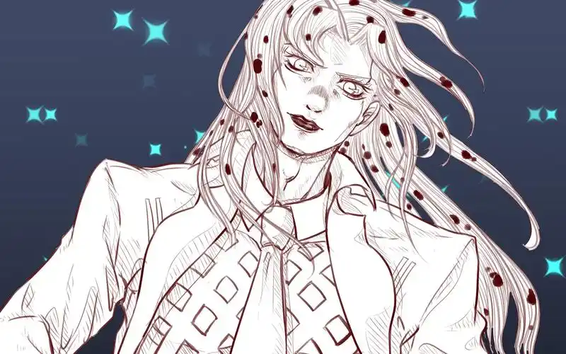 jojo板绘作为热情boss的西装必须要能散热啊迪亚波罗线稿