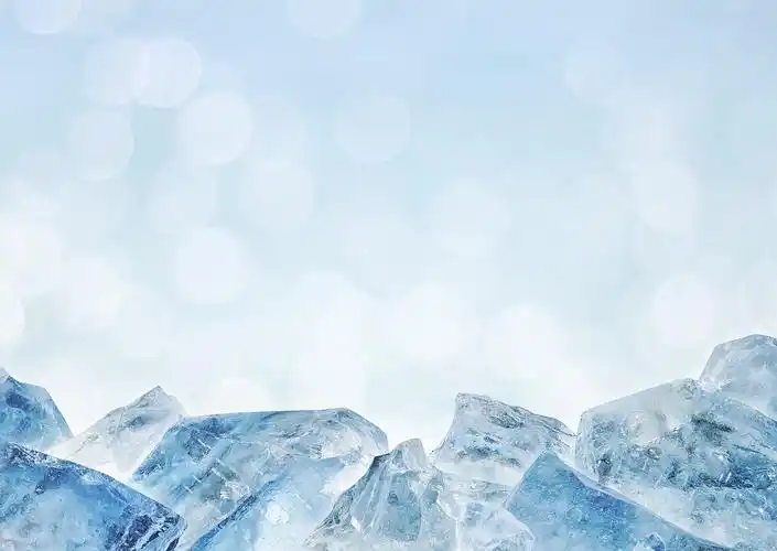 蓝色冰块和光圈背景图冰背景