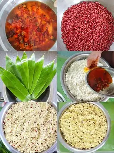 我们要包粽子了,首先由老师来介绍一下包粽子的材料,糯米,粽叶,红豆