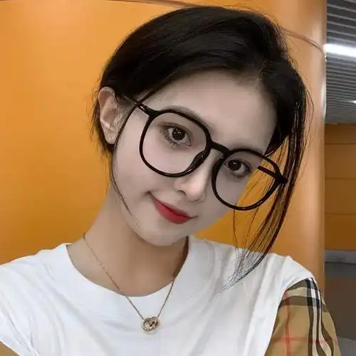 眼镜近视女防蓝光抗辐射黑色素颜神器平光可配度数大框护眼显瘦男