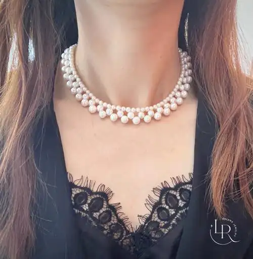 热巴款珍珠手编项链