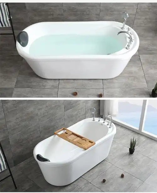 圣玉卫浴亚克力家用独立式普通成人浴缸浴盆保温小浴缸115米